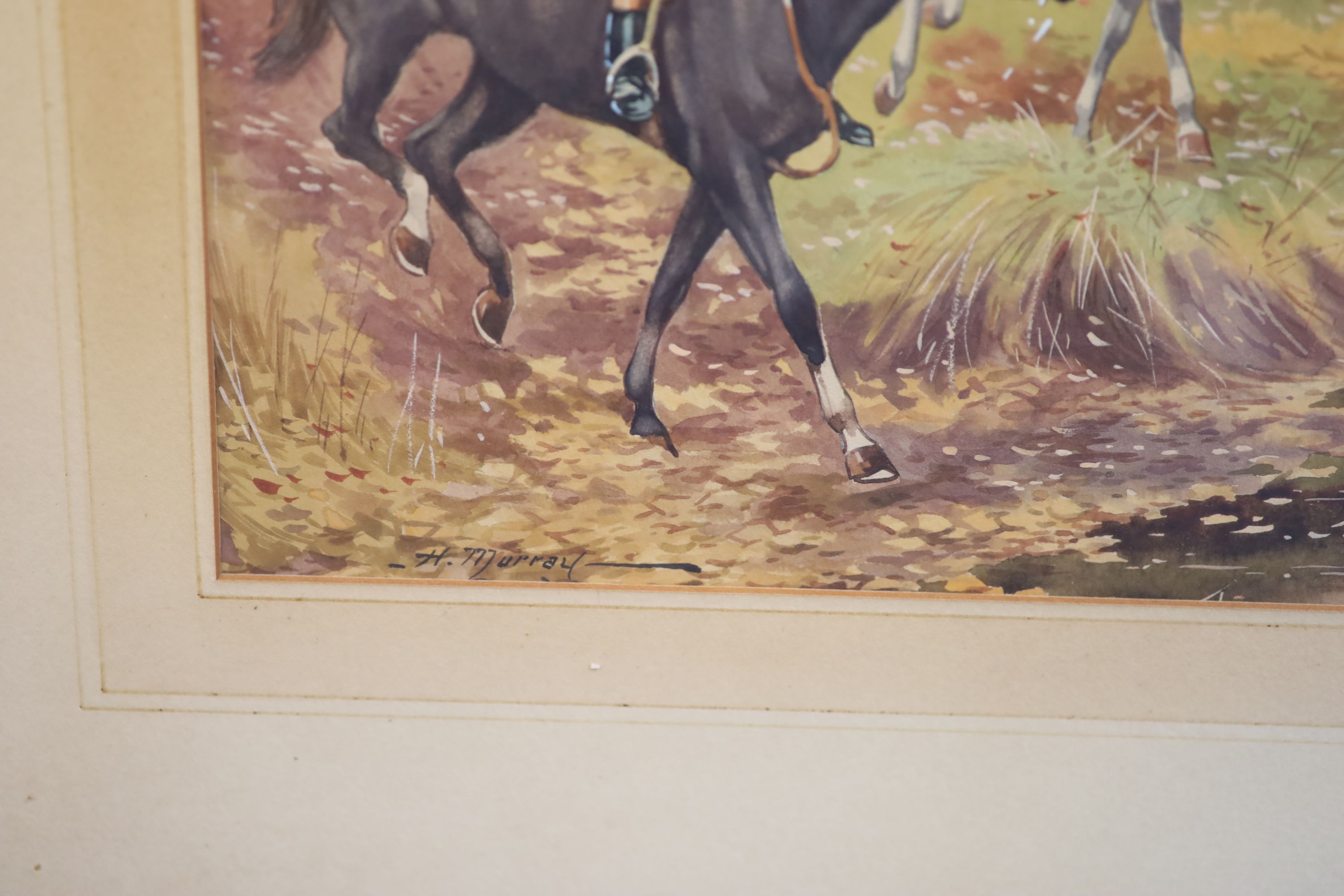 William Murray (1843-1897) Hunting scenes 11.5 x 17.25in.